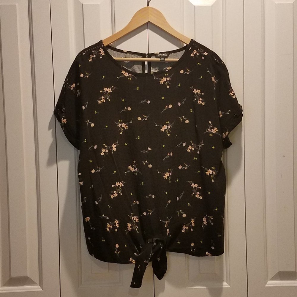Buffalo David Bitton Tie Front Blouse